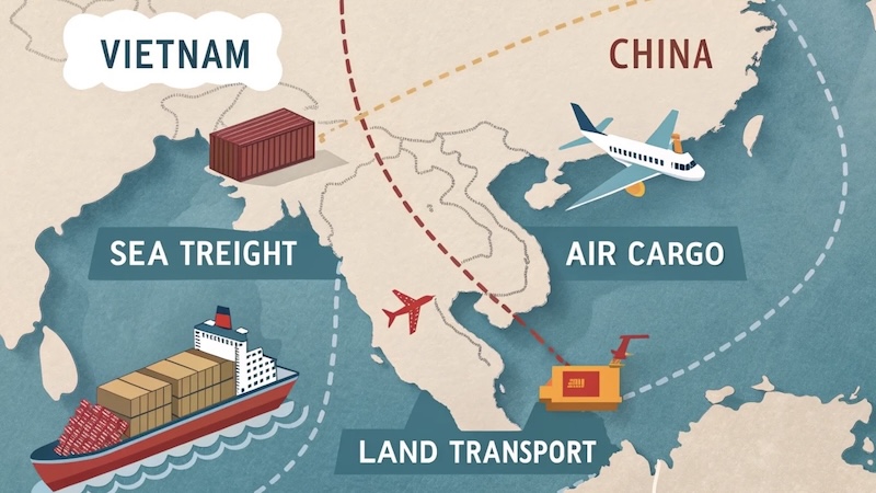 China to Vietnam shipping lines