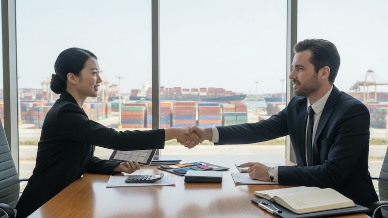 Buying agent meeting with client