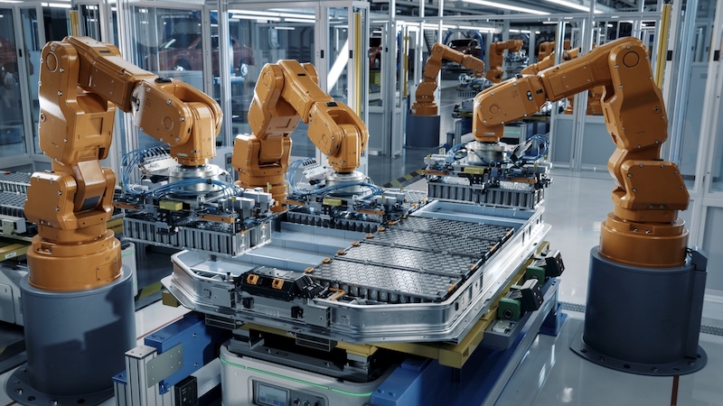 Robots on China factory