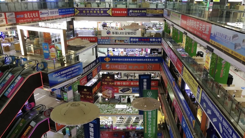 Shenzhen electronics market stalls