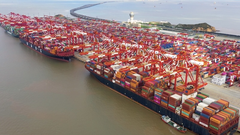 Containers at China port