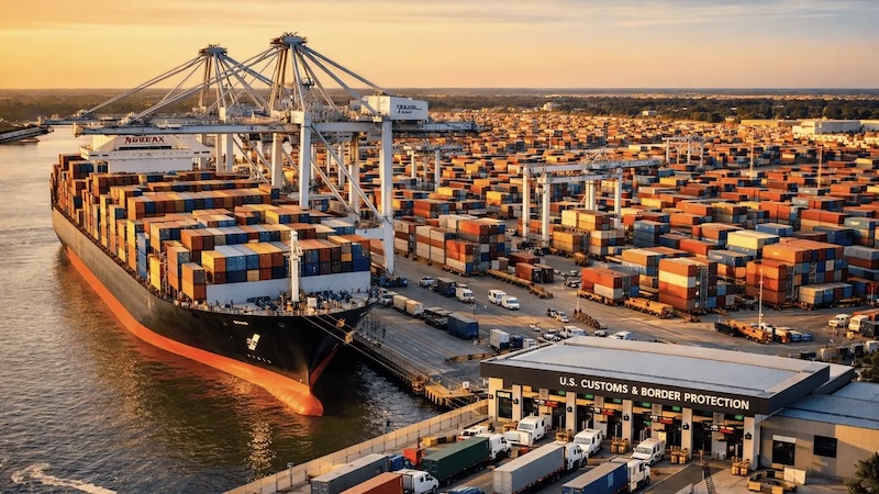 Customs cargo terminal