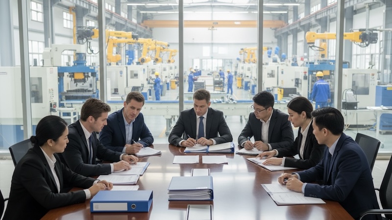 Meeting at China factory