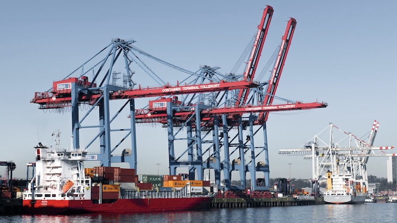 Cargo vessel at port