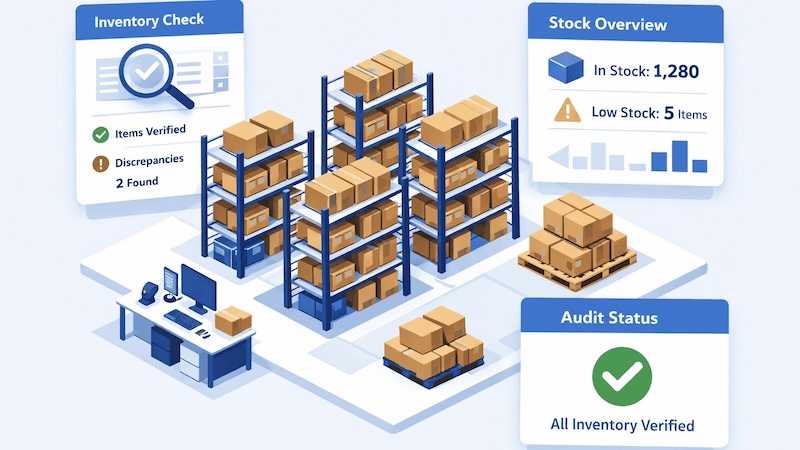 Warehouse inventory check