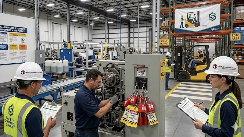 Auditor at factory for verification