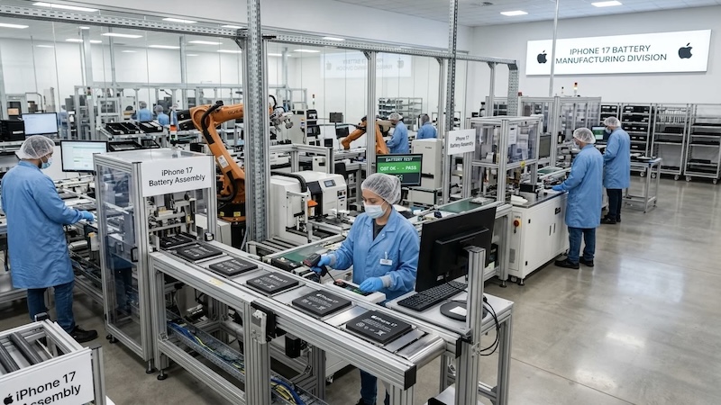 Apple manufacturer production line