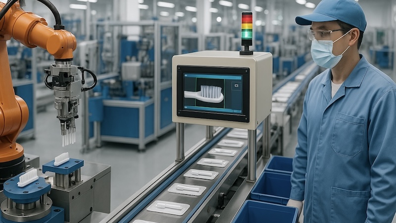 Toothbrush factory test