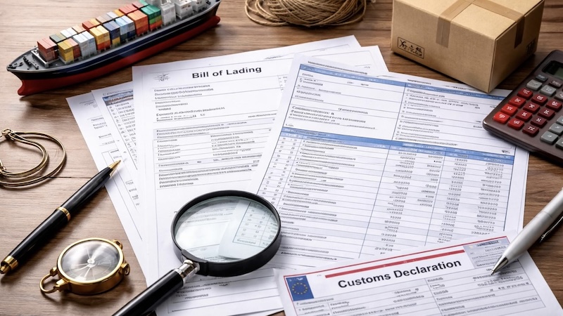 Shipping documents for import