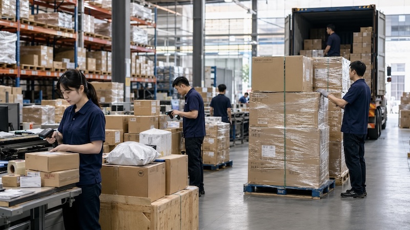 Consolidation at China warehouse
