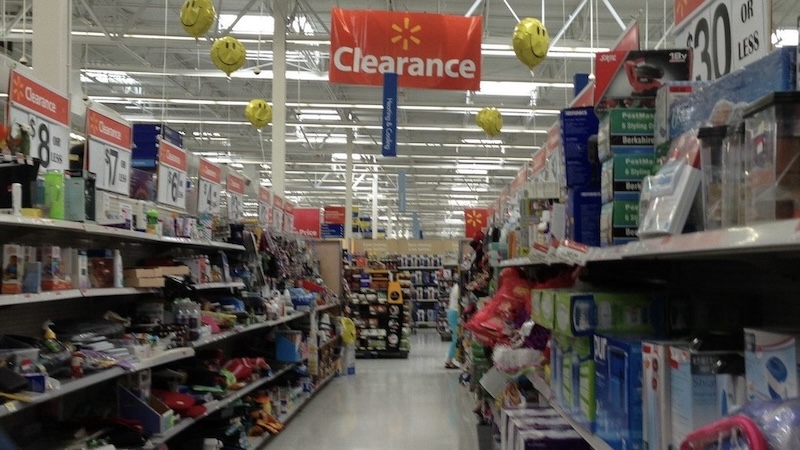 Walmart clearance aisle