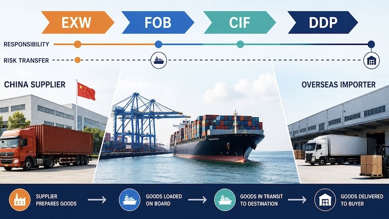 EXW vs FOB vs CIF vs DDP