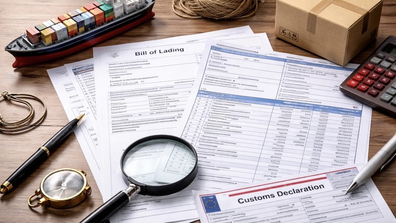 Calculator and shipping documents