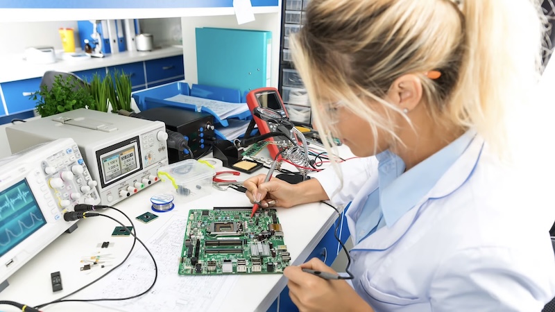 Electronics testing in laboratory