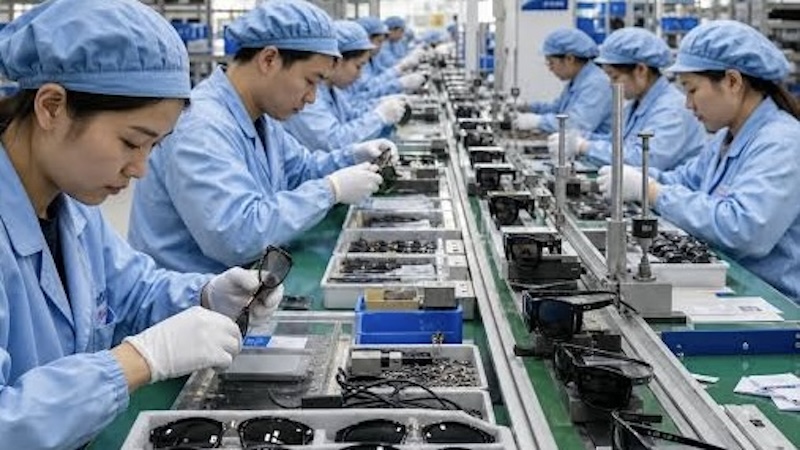 Sunglasses production line
